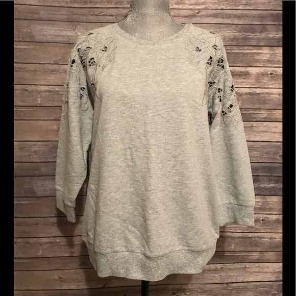 NWOT LOFT gray sweater size large - Picture 3 of 7